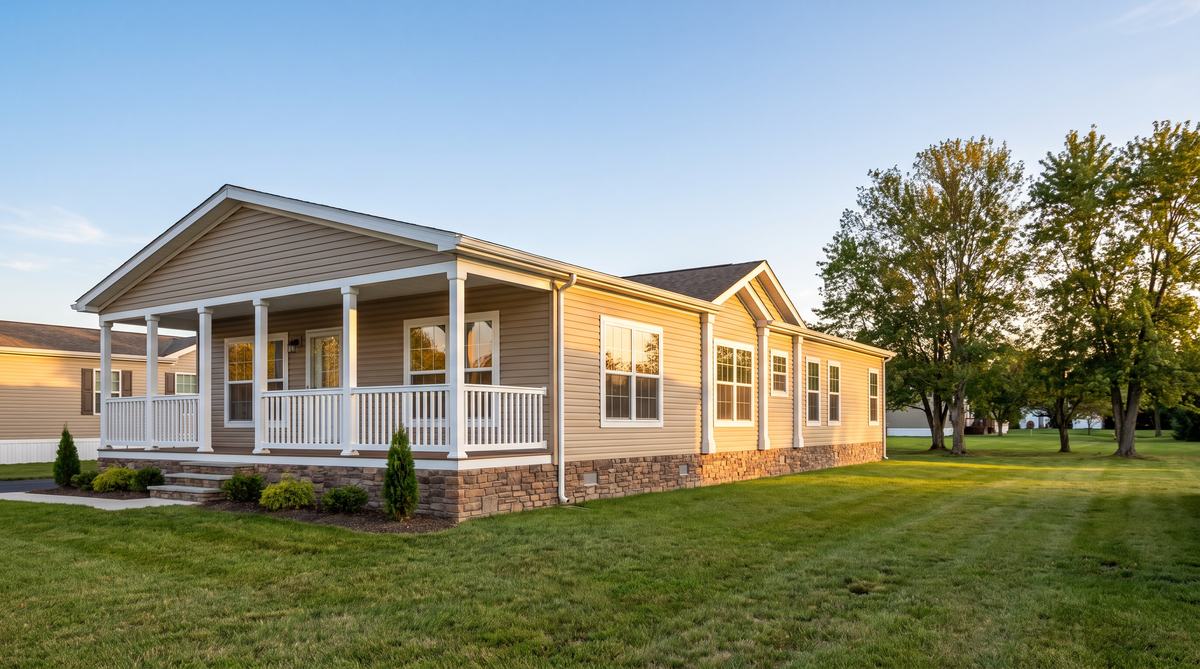 The Magnolia, a double-wide home with a big backyard